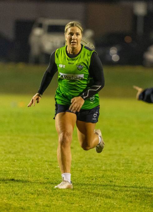 Sophie Holyman at Raiders training. Picture by Gary Ramage 