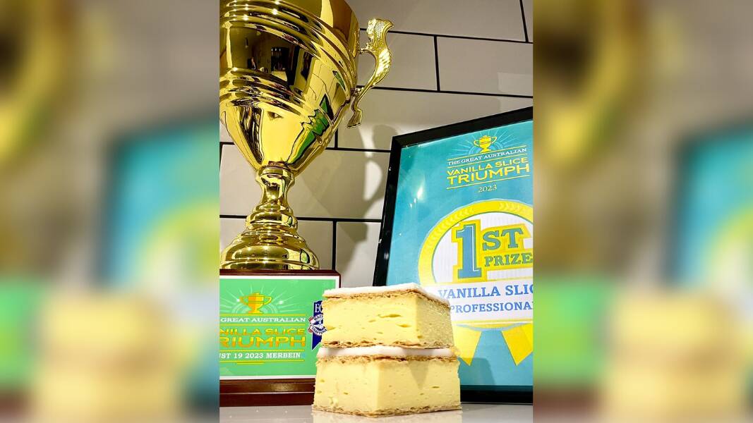 North End Bakehouse's award-winning vanilla slice. Picture by North End Bakehouse Shepparton on Facebook