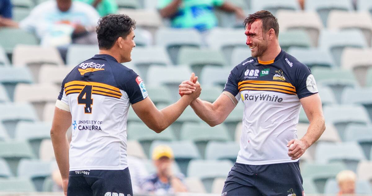 Darcy Swain (left) will captain the Brumbies this week. Picture by Sitthixay Ditthavong