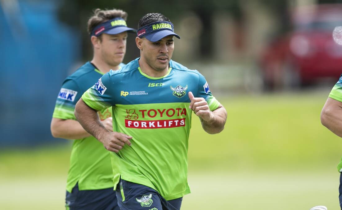 Jamal Fogarty says the prospect of playing alongside Jack Wighton was a big drawcard in joining the Raiders. Picture: Keegan Carroll