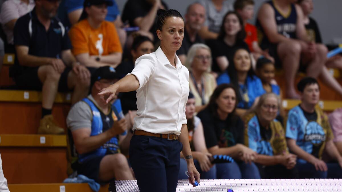 It was a tough afternoon for Kristen Veal and the Canberra Capitals. Picture by Keegan Carroll