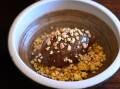 Chocolate cremeaux, whey caramel, malt crumb, peanuts. Picture by Sitthixay Ditthavong