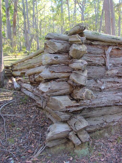 Close-up of the corner of one of the wooden forts, photographed in 2007. Picture via Dave Goodyer and Noel Browning