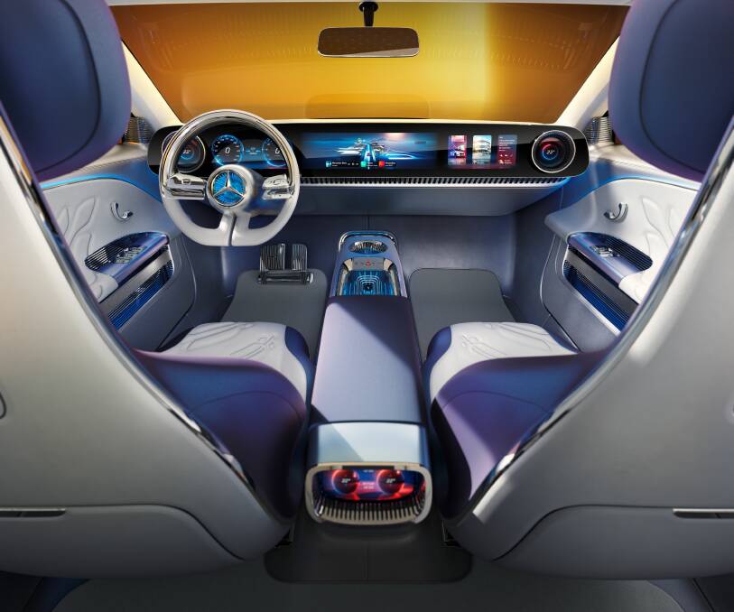 Inside the concept cabin of the next Mercedes "hypermiler". Picture supplied 