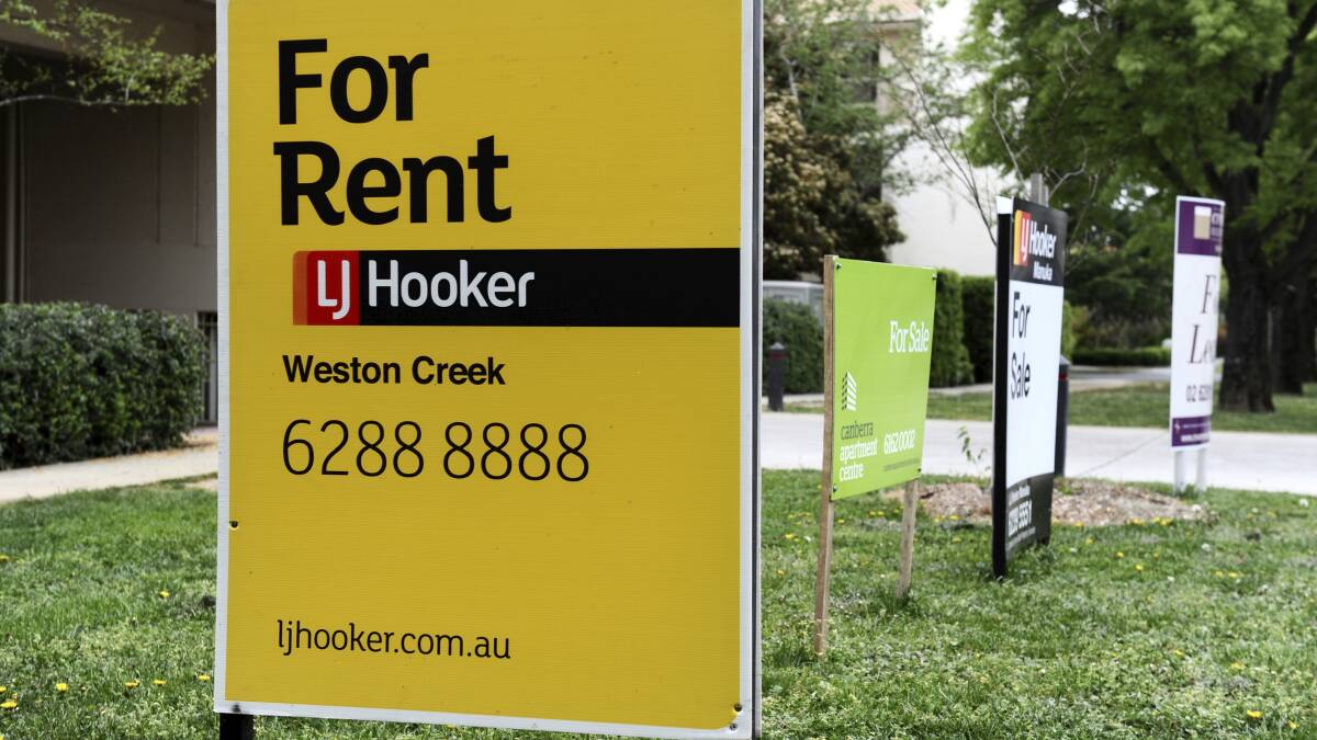Canberra rents are rising. Picture by Graham Tidy