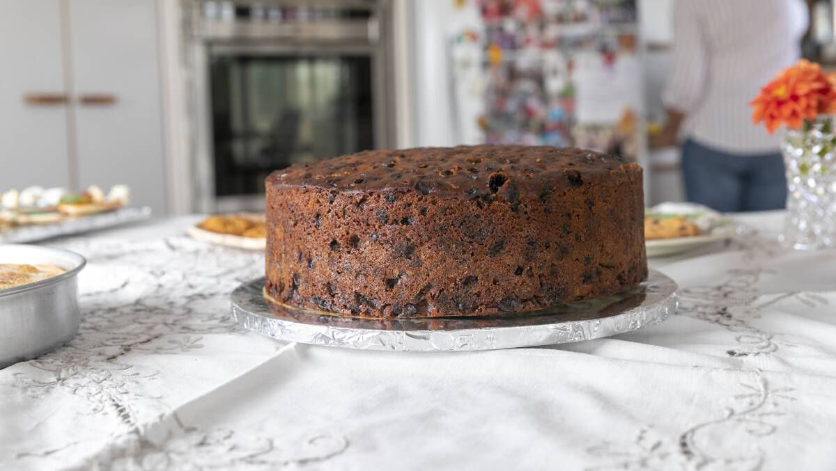Merran Hunter's boiled fruit cake, ready for the competition. Picture: Keegan Carroll