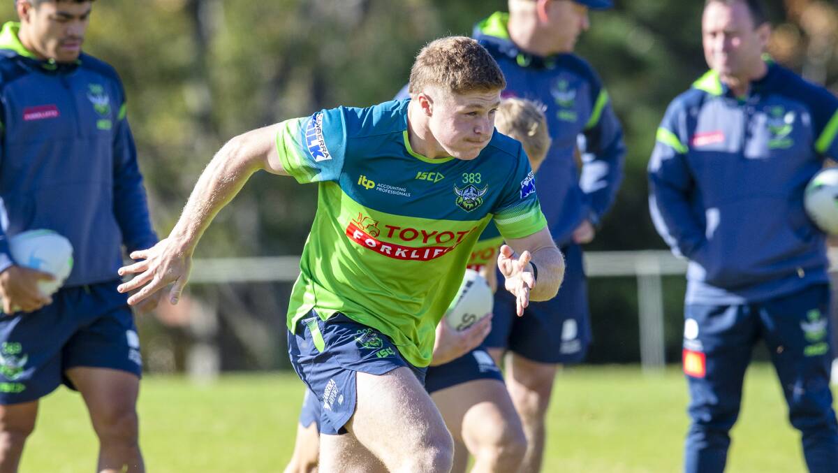 Raiders hooker Zac Woolford is playing for his NRL career. Picture: Keegan Carroll