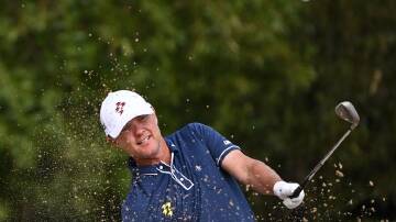 Australia's Matt Jones is among the early leaders at the LIV Golf tournament in Adelaide. (Michael Errey/AAP PHOTOS)